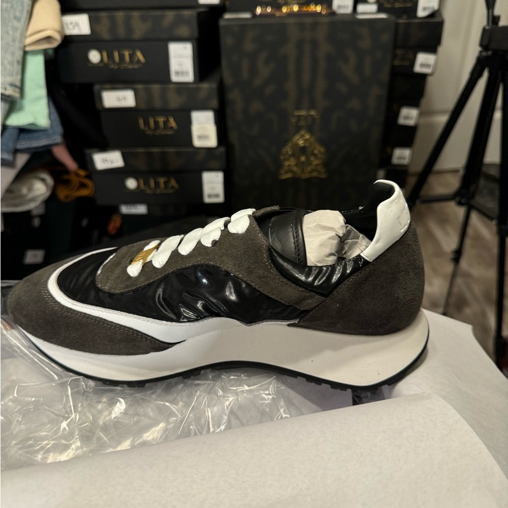 Multi colored  trainer sneaker by Ciara.   Made in Italy